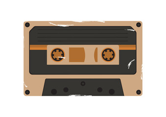 Old Tape. Vintage style. Vector illustration of Retro Tape isolated on white Background