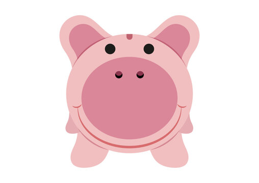 Piggy bank vector illustration isolated on white background