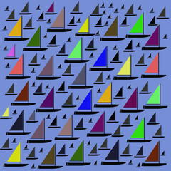 seamless sail boat pattern