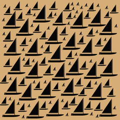 Seamless sail boats pattern