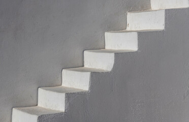 Monochrome staircase in a Greek village