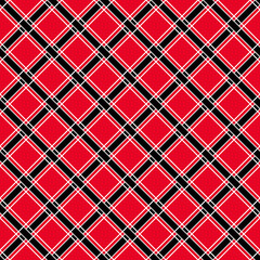 Seamless red checkered plaid pattern