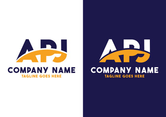 Letter APJ logo design vector template, APJ logo