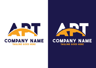 Letter APT logo design vector template, APT logo - obrazy, fototapety, plakaty