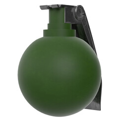 3d rendering illustration of a fragmentation grenade