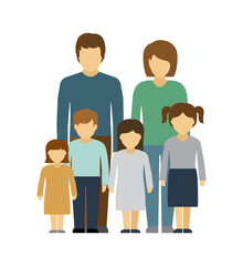 Family with Kids Character Avatar Symbol