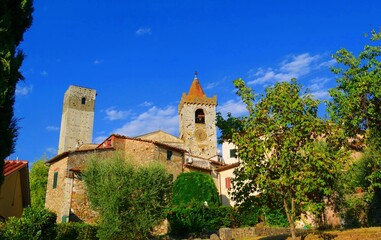 Fototapeta na wymiar cityscape of the historic village of Serravalle Pistoiese in Pistoia, Tuscany, Italy