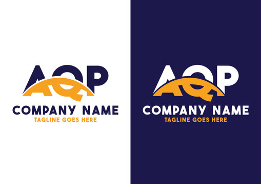 Letter AQP logo design vector template, AQP logo