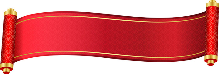 Chinese red paper scroll