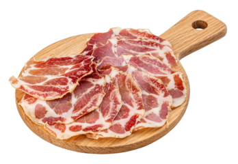 Sliced cured jamon