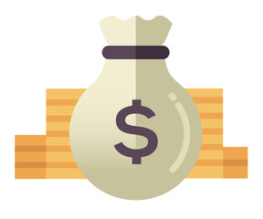 Earnings flat design style icon