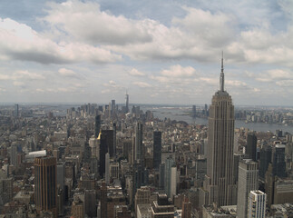 Fototapeta na wymiar Empire State Building New York and Financial District New York