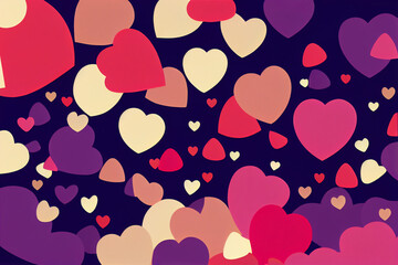 Plakat seamless background with hearts