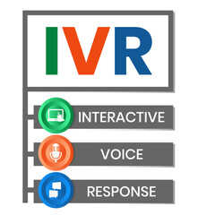 IVR - Interactive Voice Response, acronym business concept