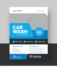 Car Wash Flyer Template, Car Cleaning Service flyer, Car sale flyer