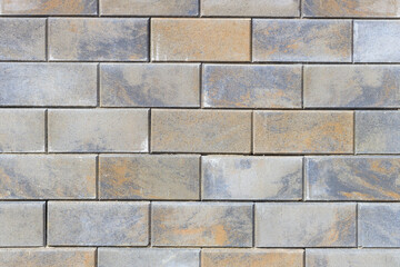 Smooth, Gray and Tan, Brick Wall Abstract Background Pattern and Texture