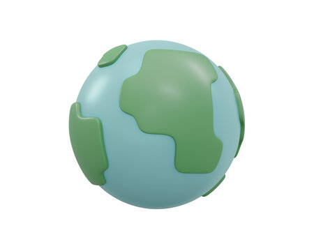 3D Rendering earth icon
