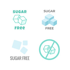 Obraz premium Sugar free line icon