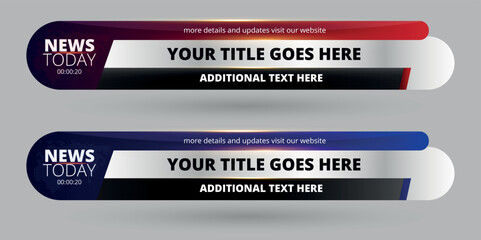 Professional Broadcast Lower third Design Template