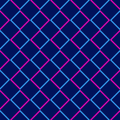 Fototapeta na wymiar vector geometric beautiful seamless pattern with square lines pink and blue seamless background dark blue texture, Design for background, wrapping paper, print and backdrop 