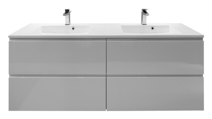 Bathroom furniture with double sink
