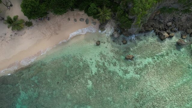 Top view of Caleton de Dario in Cabrera, Dominican Republic