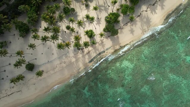 Top view of Caleton de Dario in Cabrera, Dominican Republic
