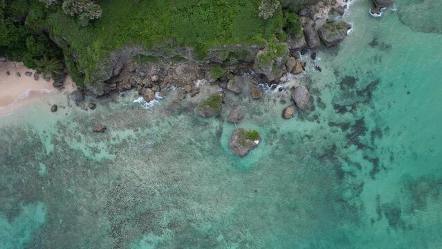 Top view of Caleton de Dario in Cabrera, Dominican Republic
