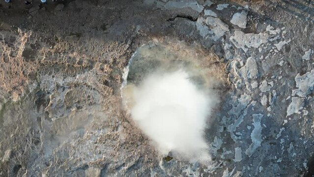 Sky view on the shooting Geyser.