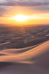 sunset in the desert