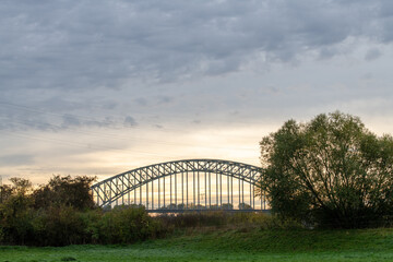 Rail bridge over the Rhine near Arnhem