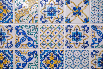 Ceramic tile pattern - kitchen interior facade