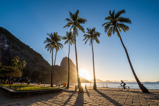 Sunrise at Vermelha Beach, Urca District, Rio de Janeiro, Brazil