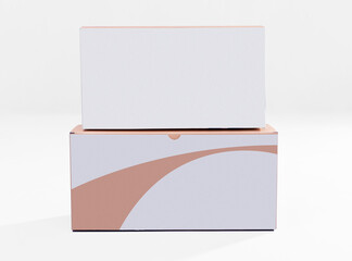 Blank cardboard boxes on white background.