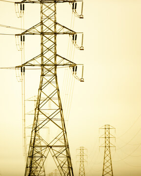 Electric towers.
