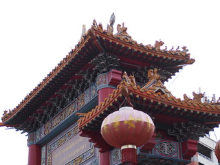 chinese temple in the city