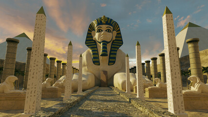 Egypt sphinx on Giza - obrazy, fototapety, plakaty