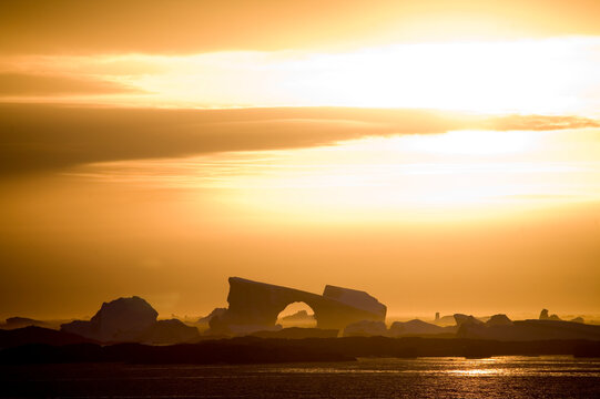 Sunset along the Antarctic Peninsula