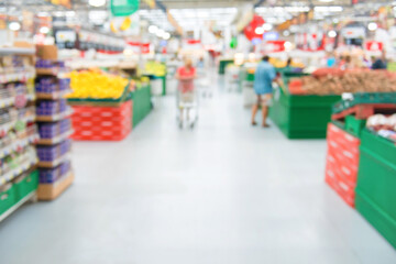 Market shop and supermarket interior