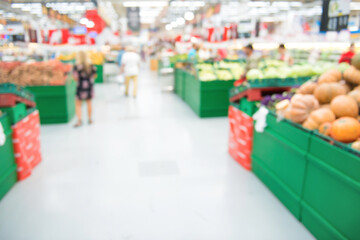 Market shop and supermarket interior