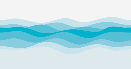 blue ocean wave background in the center of the screen