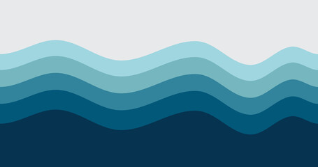 blue gradient ocean wave background