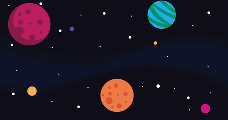 Obraz na płótnie Canvas space planet and star background
