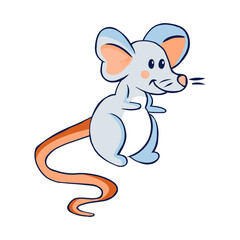 Isolated mouse draw vector illustration