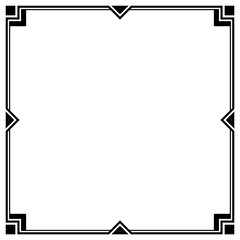 Vector Frame Decoration, Black and White, EPS 10