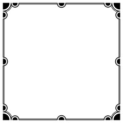 Vector Frame Decoration, Black and White, EPS 10