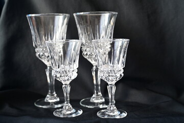 old crystal glasses