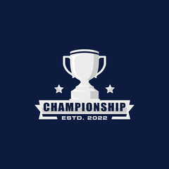 Tournament championship logo vector. Trophy logo