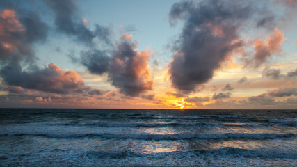 Coucher de soleil à Siouville-Hague, Manche (Normandie)