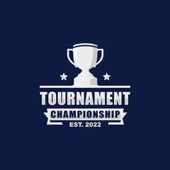 Tournament championship logo vector. Trophy logo